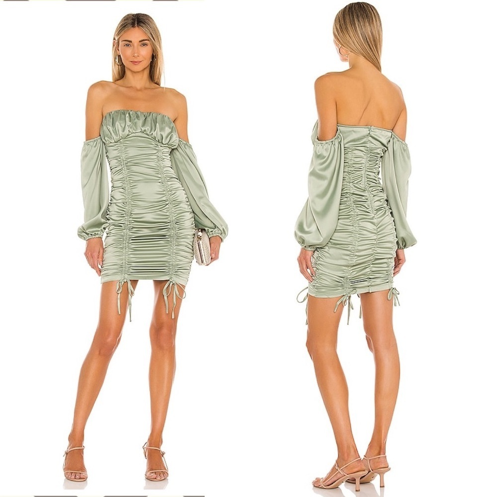 MAJORELLE Farren Ruched Mini Dress